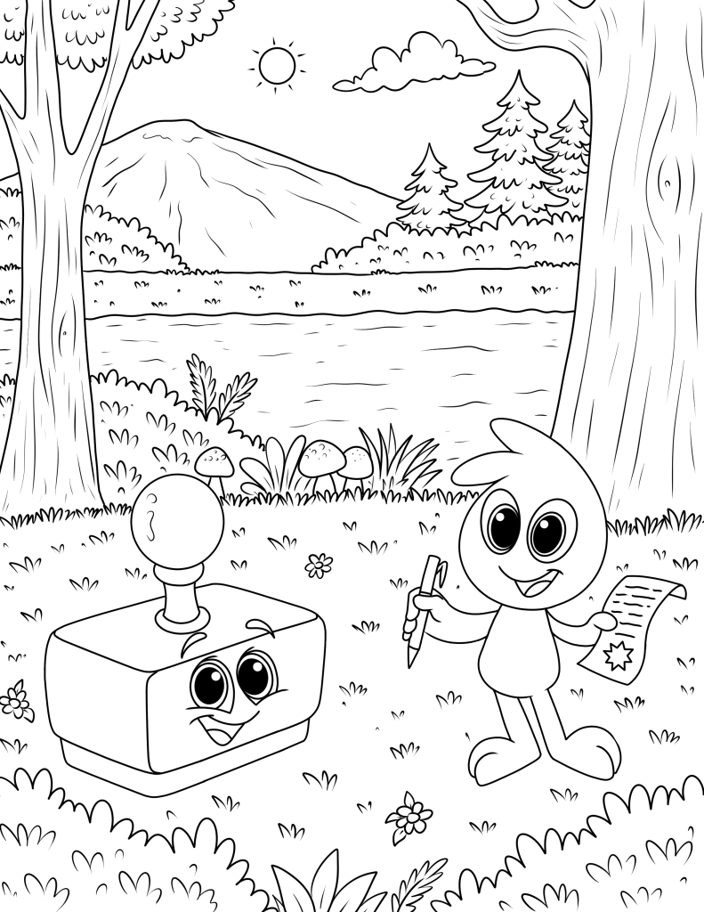 Nimble and Inky Spring Coloring Page 2