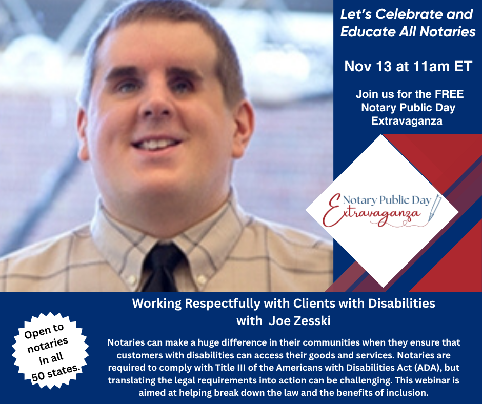 Notary Public Day Extravaganza with Joe Zesski